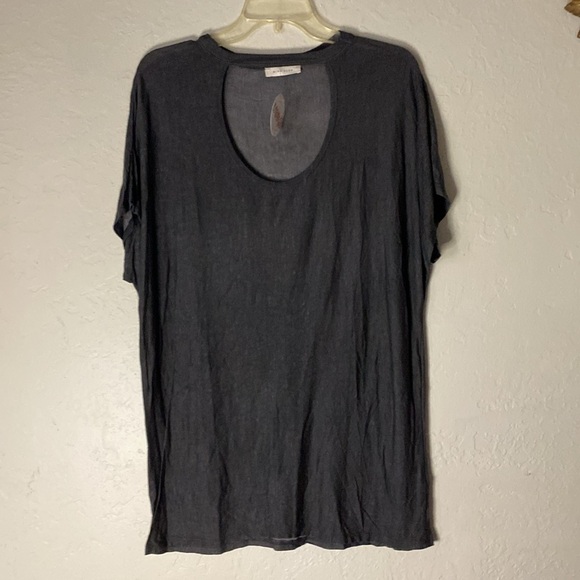 NWT Choker Tee in Charcoal,Semi Sheer and Longline Tee Top - Picture 4 of 9